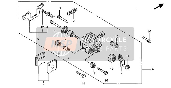 45133166016, Boot, Pin, Honda, 4